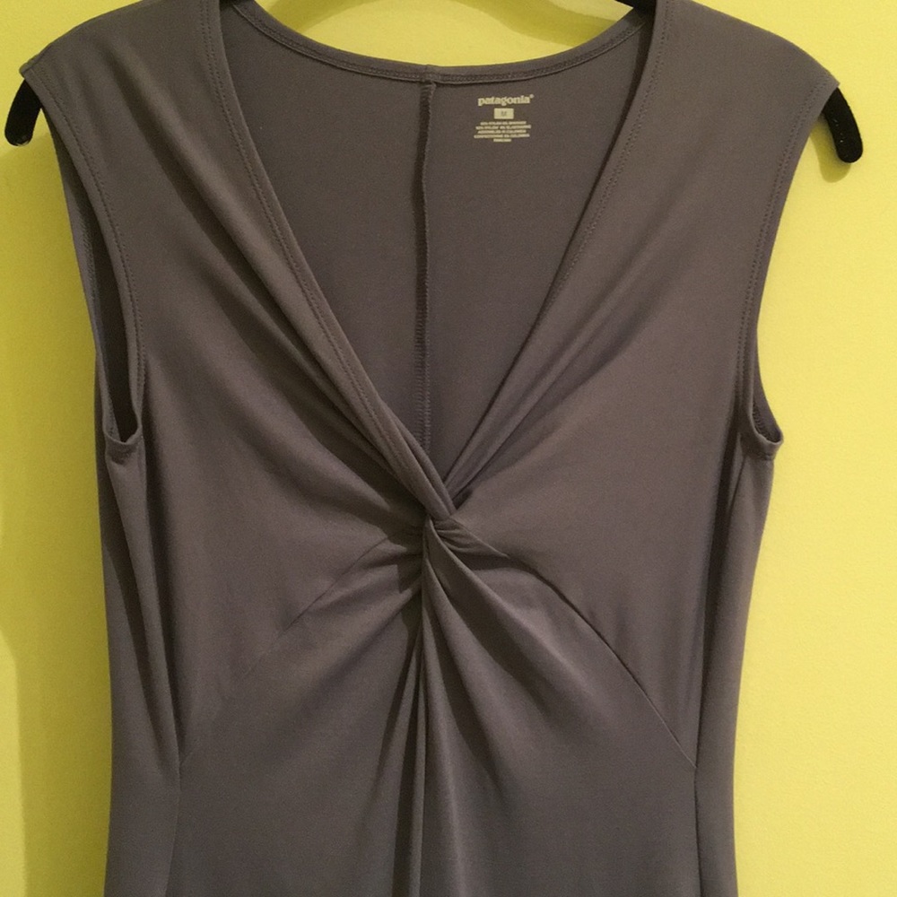 Patagonia grayish purple twist front dress